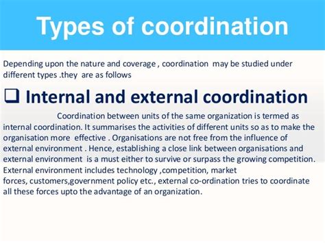 What are the 3 types of coordination?