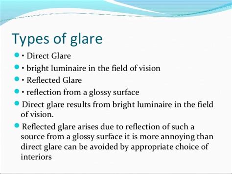 What are the 3 types of glare?