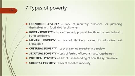 What are the 3 types of poverty?
