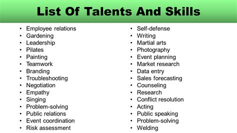 What are the 3 types of talents?