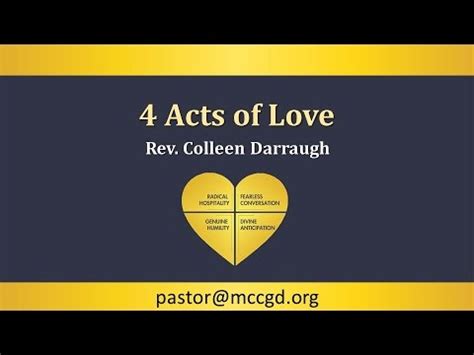 What are the 4 acts of love?