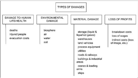 What are the 4 main types of damages?