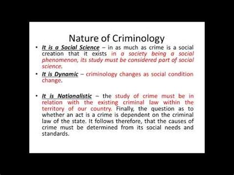 What are the 4 natures of criminology?
