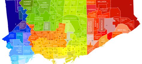 What are the 4 parts of Toronto?
