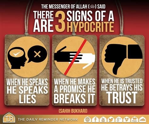What are the 4 signs of a hypocrite?