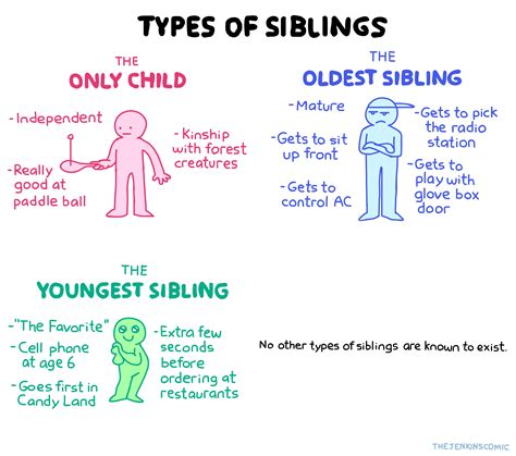 What are the 4 types of siblings?