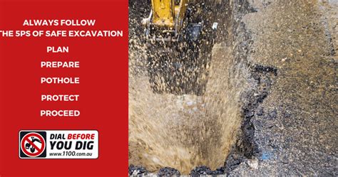 What are the 5 P's of safe excavation?