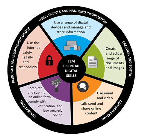 What are the 5 basic digital skills?