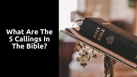 What are the 5 callings in the Bible?