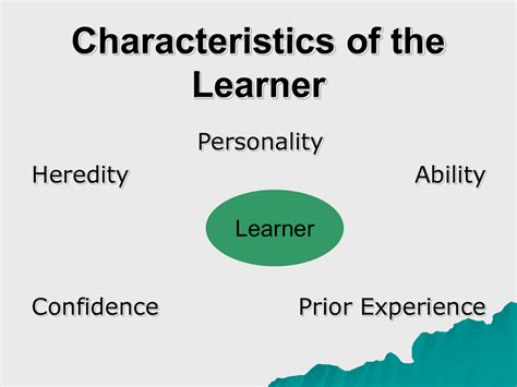 What are the 5 characteristics of a learner?