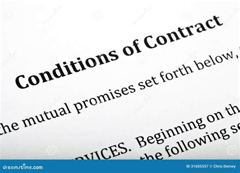 What are the 5 conditions of a contract?