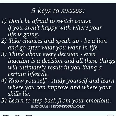 What are the 5 keys to success in life?