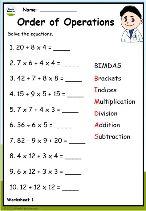 What are the 5 operations?