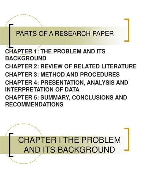 What are the 5 parts of research paper?