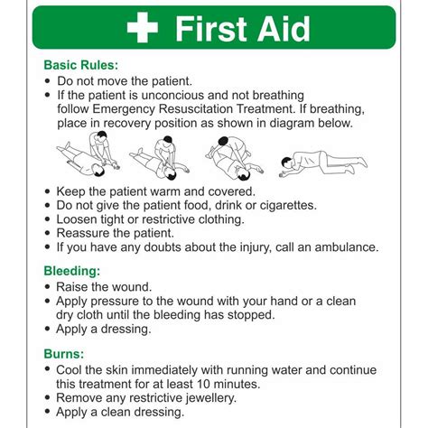 What are the 5 rules of first aid?