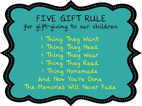 What are the 5 rules of presents?