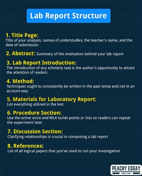 What are the 5 steps of a lab report?