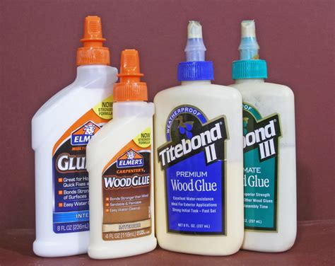 What are the 5 types of wood glue?