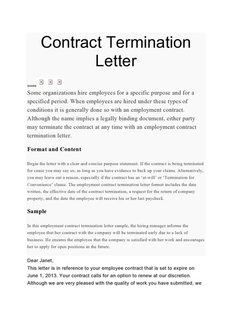 What are the 5 ways a contract can be terminated?