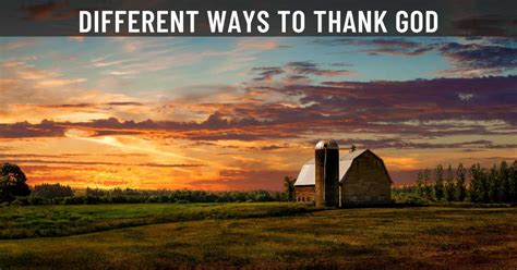 What are the 5 ways to thank God?