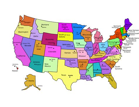 What are the 52 states of America?