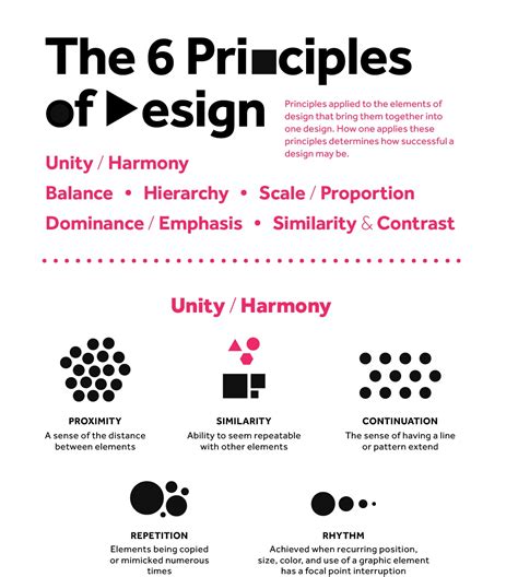 What are the 6 elements and 6 principles of design?