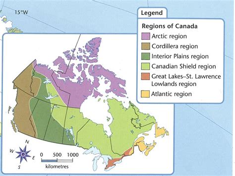 What are the 6 region of Canada?