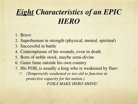 What are the 7 characteristics of a hero?