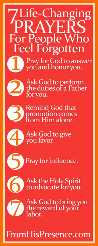 What are the 7 life changing prayers?