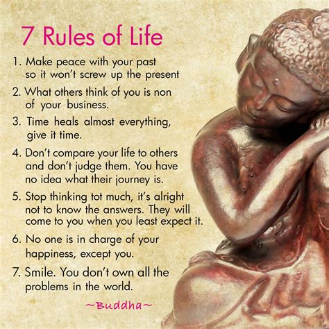 What are the 7 rules of Buddhism?