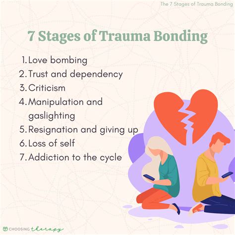 What are the 7 stages of a trauma bond?