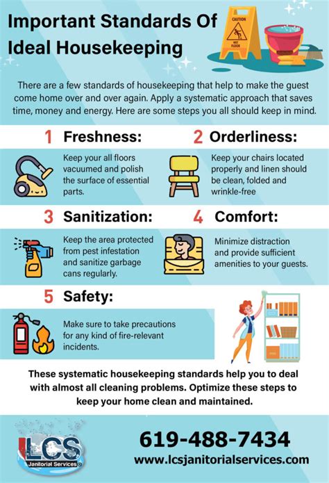 What are the 7 standards of housekeeping?