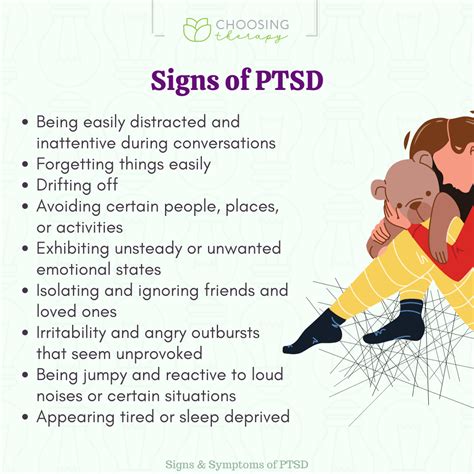 What are the 7 symptoms of PTSD?