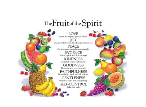 What are the 9 fruits of the Holy Spirit?