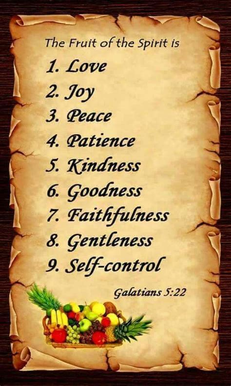 What are the 9 fruits of the Holy Spirit Bible verse?