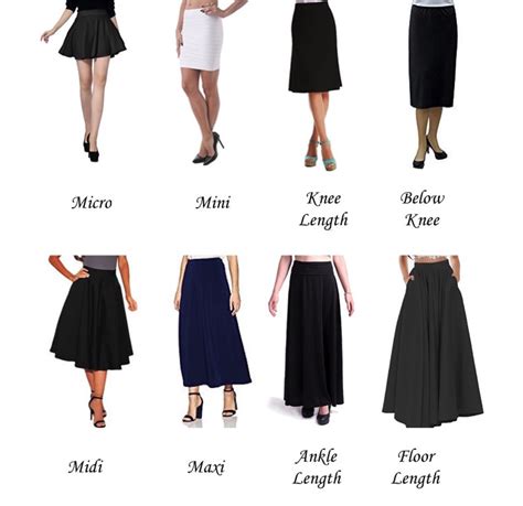 What are the 9 kinds of skirt?