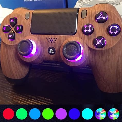What are the LED colors on PS4 controllers?