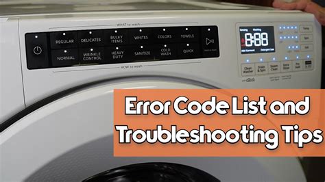 What are the Whirlpool error codes?