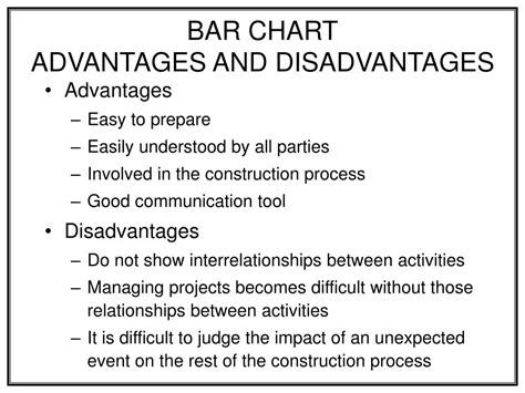 What are the advantages and disadvantages of a bar graph?