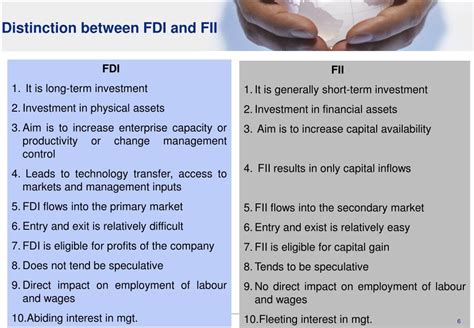 What are the advantages of FDI and FII?
