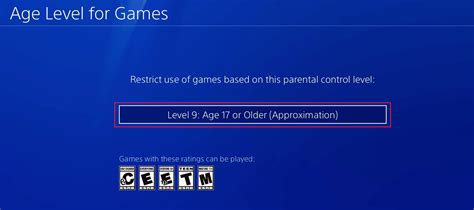 What are the age levels on PS4?