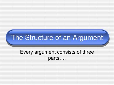 What are the argument structures?