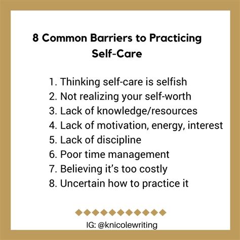 What are the barriers of self-care?
