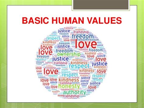 What are the basic human values?