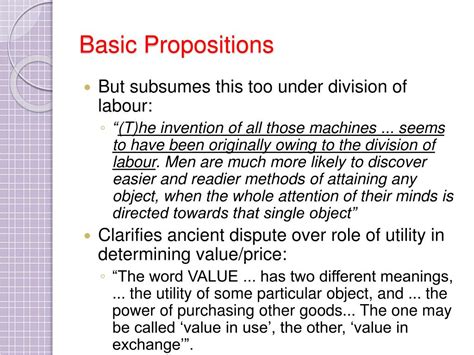 What are the basic propositions?