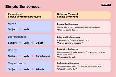 What are the basic sentence types?