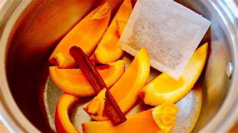 What are the benefits of boiling orange peels and cinnamon?