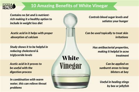 What are the benefits of distilled white vinegar?