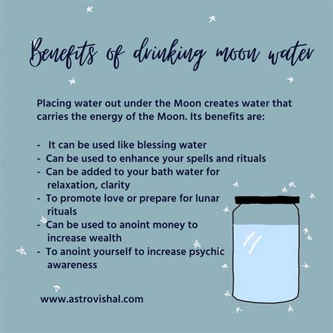 What are the benefits of drinking moon water?