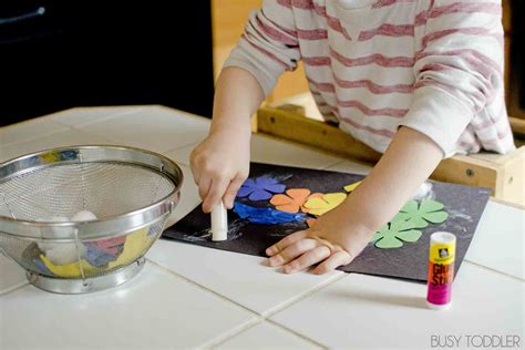 What are the benefits of glue stick activities for toddlers?